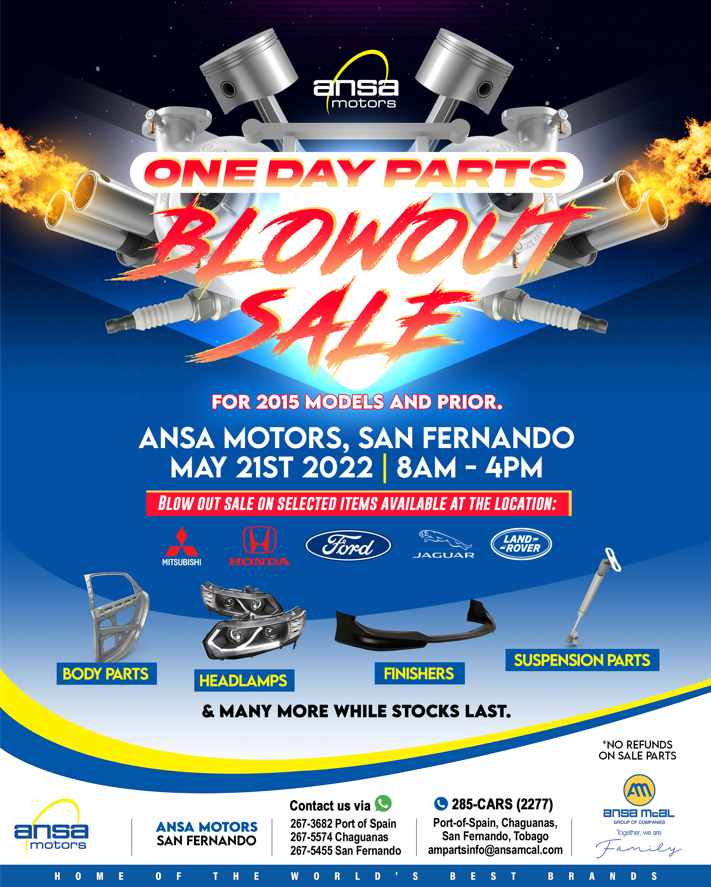 ANSA Motors One Day Blowout Parts Sale